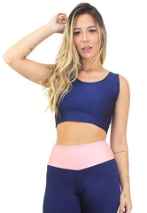 Cropped Fitness Alcinha Basic Azul | CC10