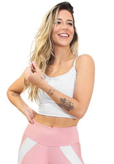 Cropped Fitness Alcinha Basic Branco | CC3