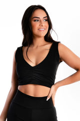 Cropped Detalhe Busto Preto | LX241