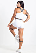 Conjunto Fitness Short + Cropped Elástic Racy - Velure Couture