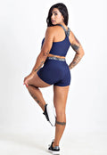Conjunto Fitness Short + Cropped Elástic Racy - Velure Couture