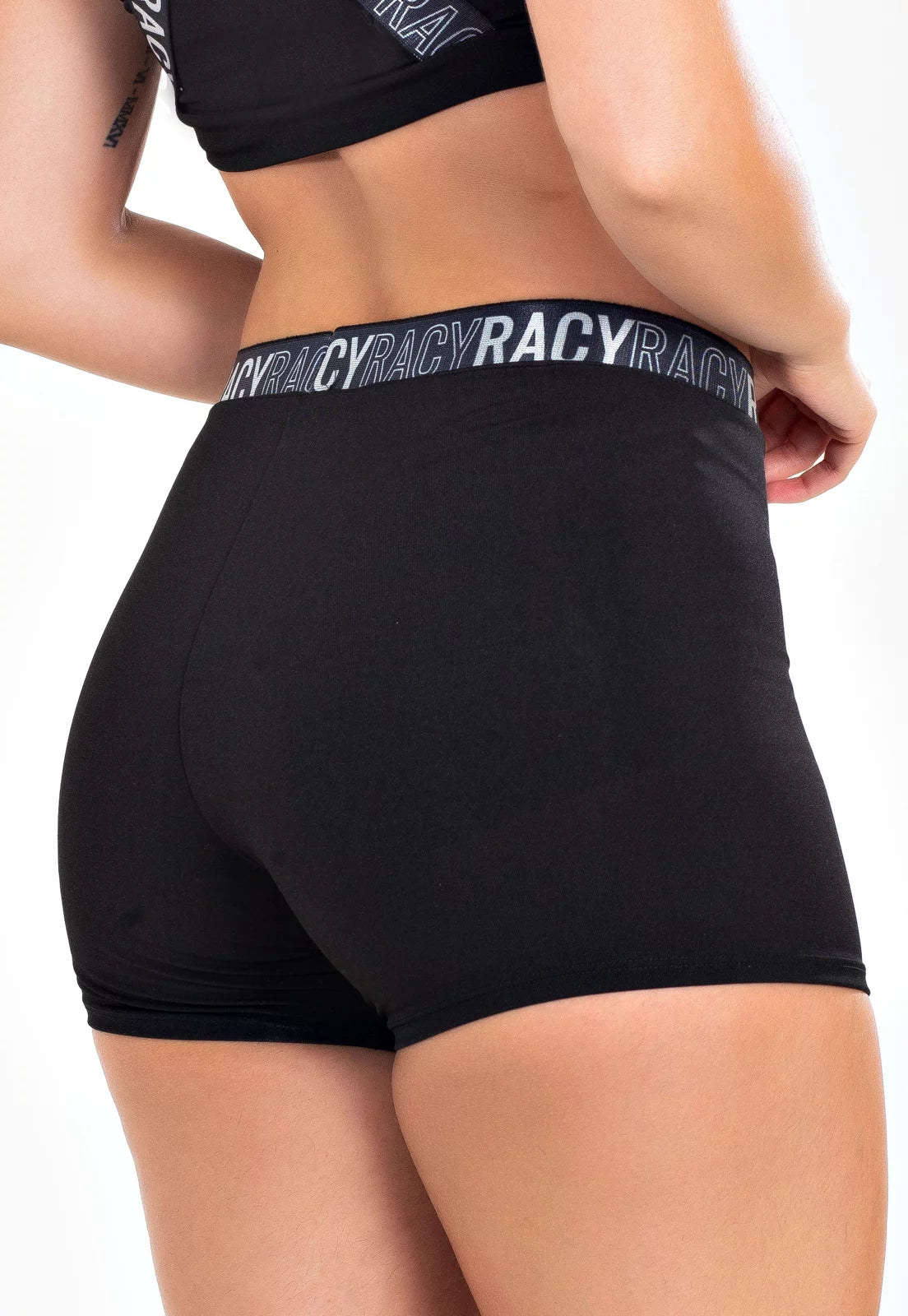 Short Fitness Elástico Racy Preto - Velure Couture