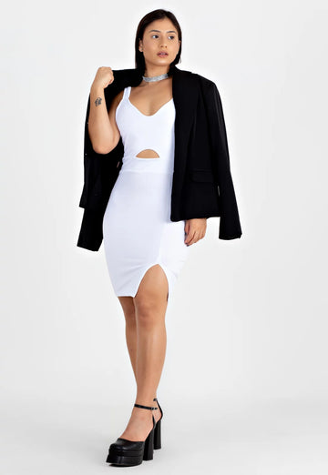 Vestido Tubinho Social Curto com Alcinha | NR35
