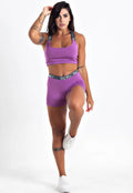 Conjunto Fitness Short + Cropped Elástic Racy - Velure Couture